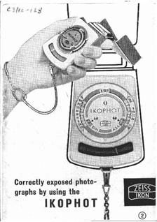 Zeiss Ikon Ikophot manual. Camera Instructions.